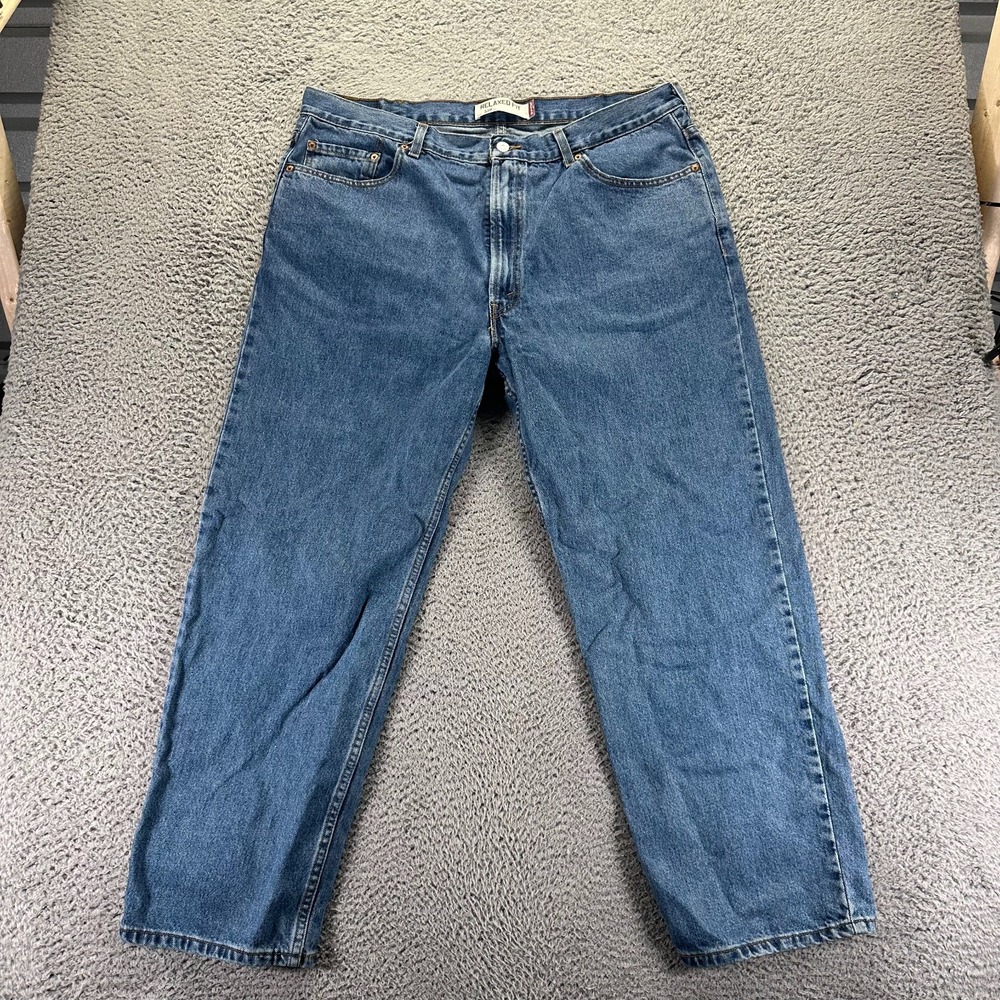 Vintage Levi's 550 Jeans Mens 42x30 Blue Cotton Denim Straight Leg Relaxed Baggy